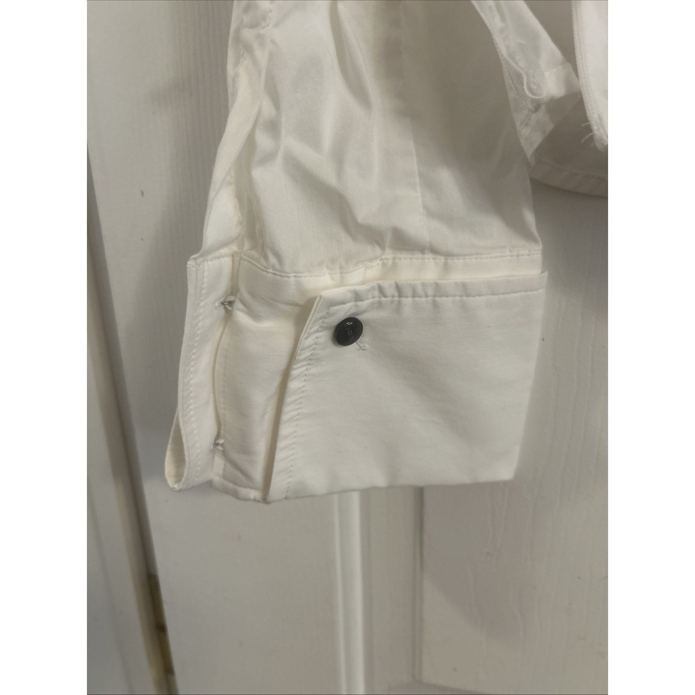 Nicole Benisti Women's Long Sleeve White Ruffle XL Top - Picture 5 of 7